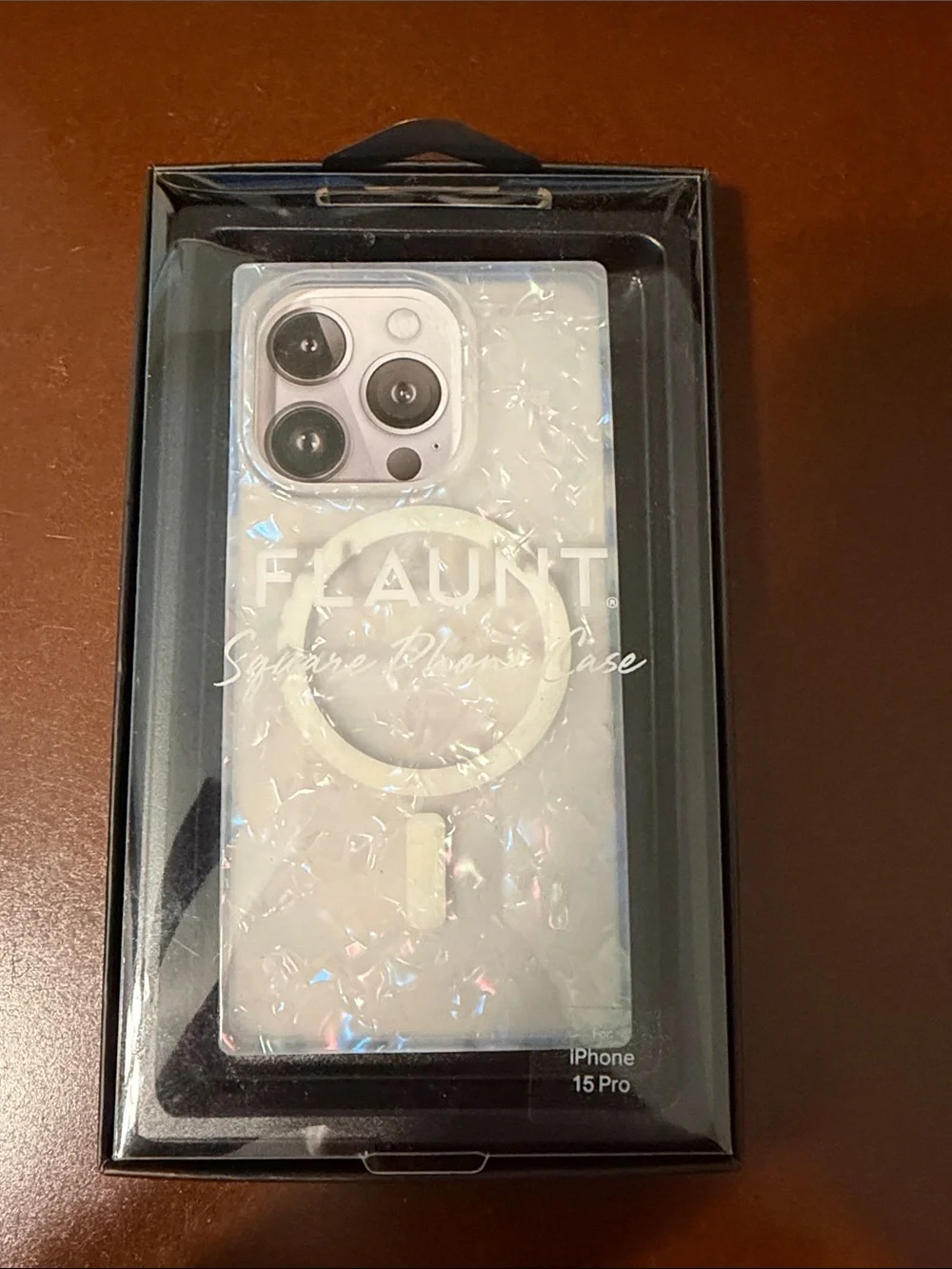 Flaunt Square Opal Shell iPhone 15 Pro Case